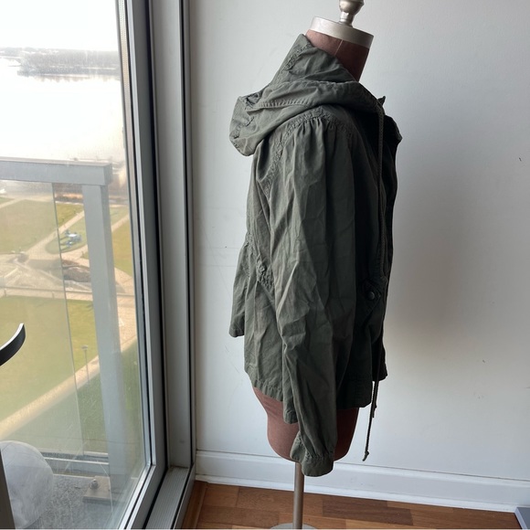 Converse one star utility military style woman’s jacket military green - Picture 2 of 7